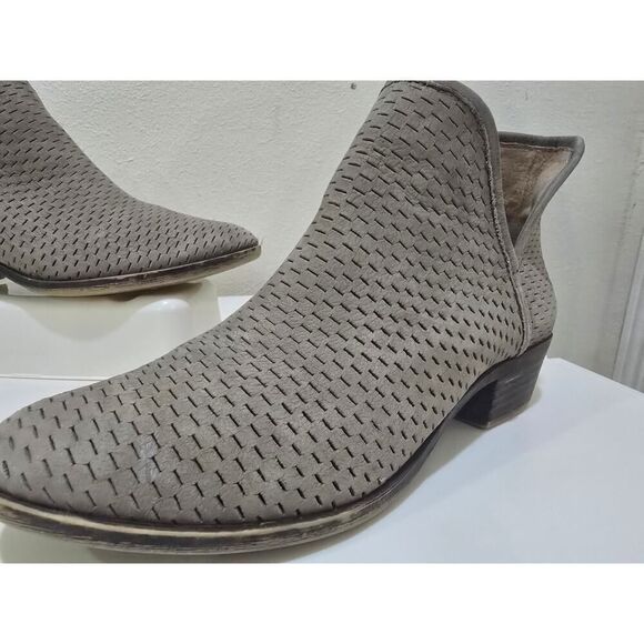 Lucky Brand Women's Baley Ankle Boot Gray Suede Bottie Brindle Rodeo Size 9.5 - Picture 2 of 6